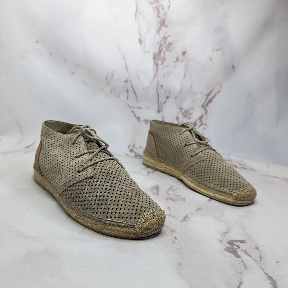 Dolce Vita Bootie Women 10 Brown Trilby Chukka Perforated Suede Shoe Espadrille